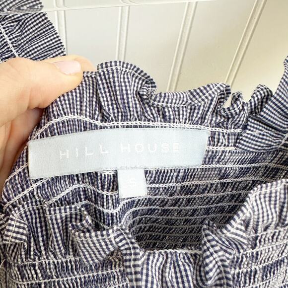 Hill House Ellie Maxi Nap Dress Blue Striped Cotton Sleeveless Smocked Small - Picture 6 of 7